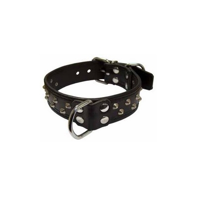 Leather Collar With Conestuds
